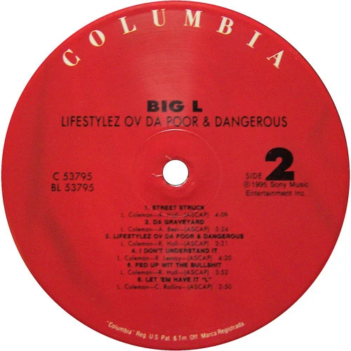 La ristampa in vinile di Lifestylez ov da Poor & Dangerous: tracklist on LP