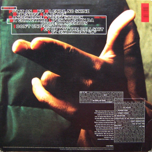 La ristampa in vinile di Lifestylez ov da Poor & Dangerous di BIg L: back cover