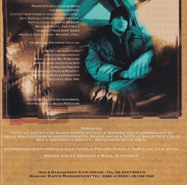 I Messaggeri Della Dopa in vinile back cover dell'LP